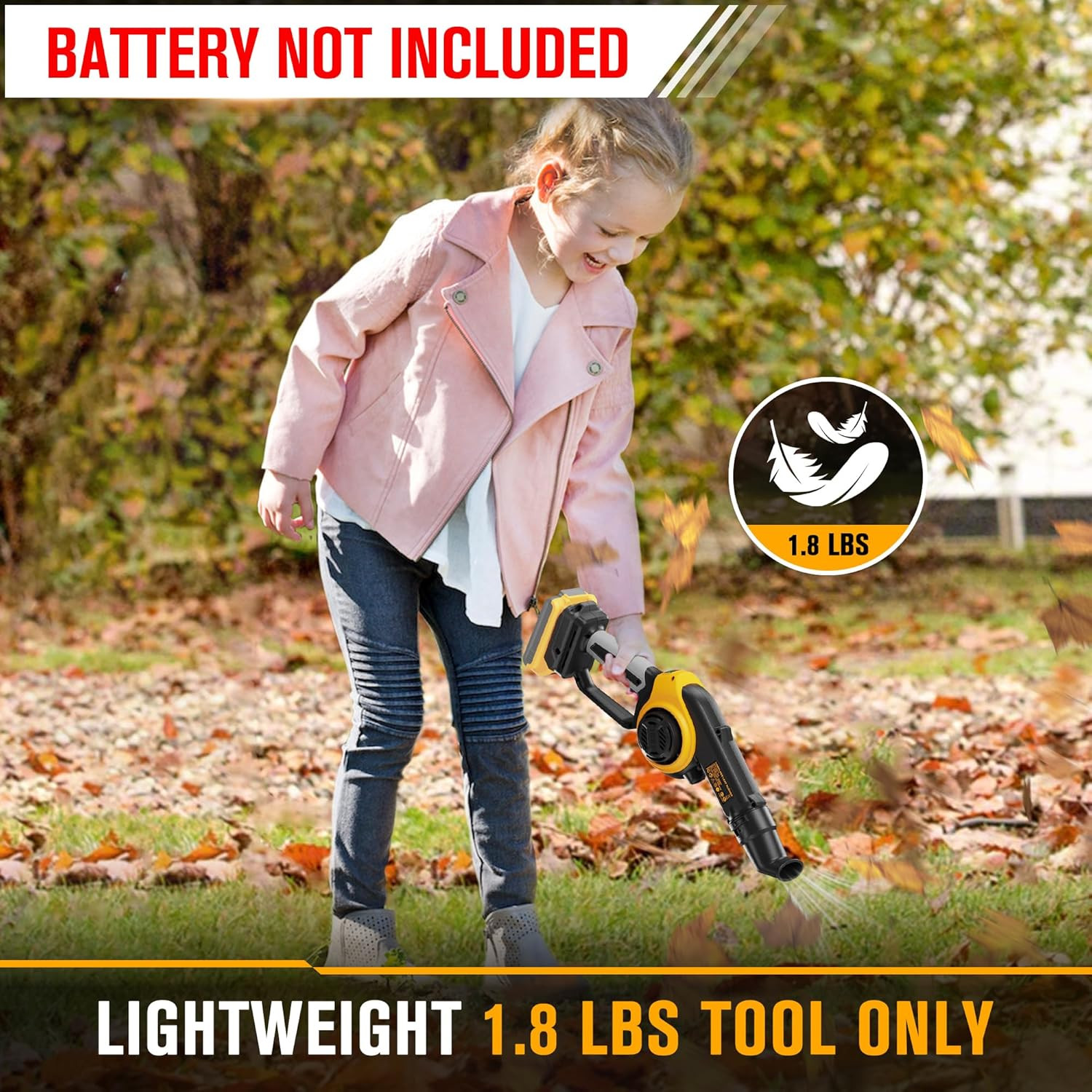 Cordless Leaf Blower Compatible with DEWALT 20V Max Battery (Tool Only) 200MPH S