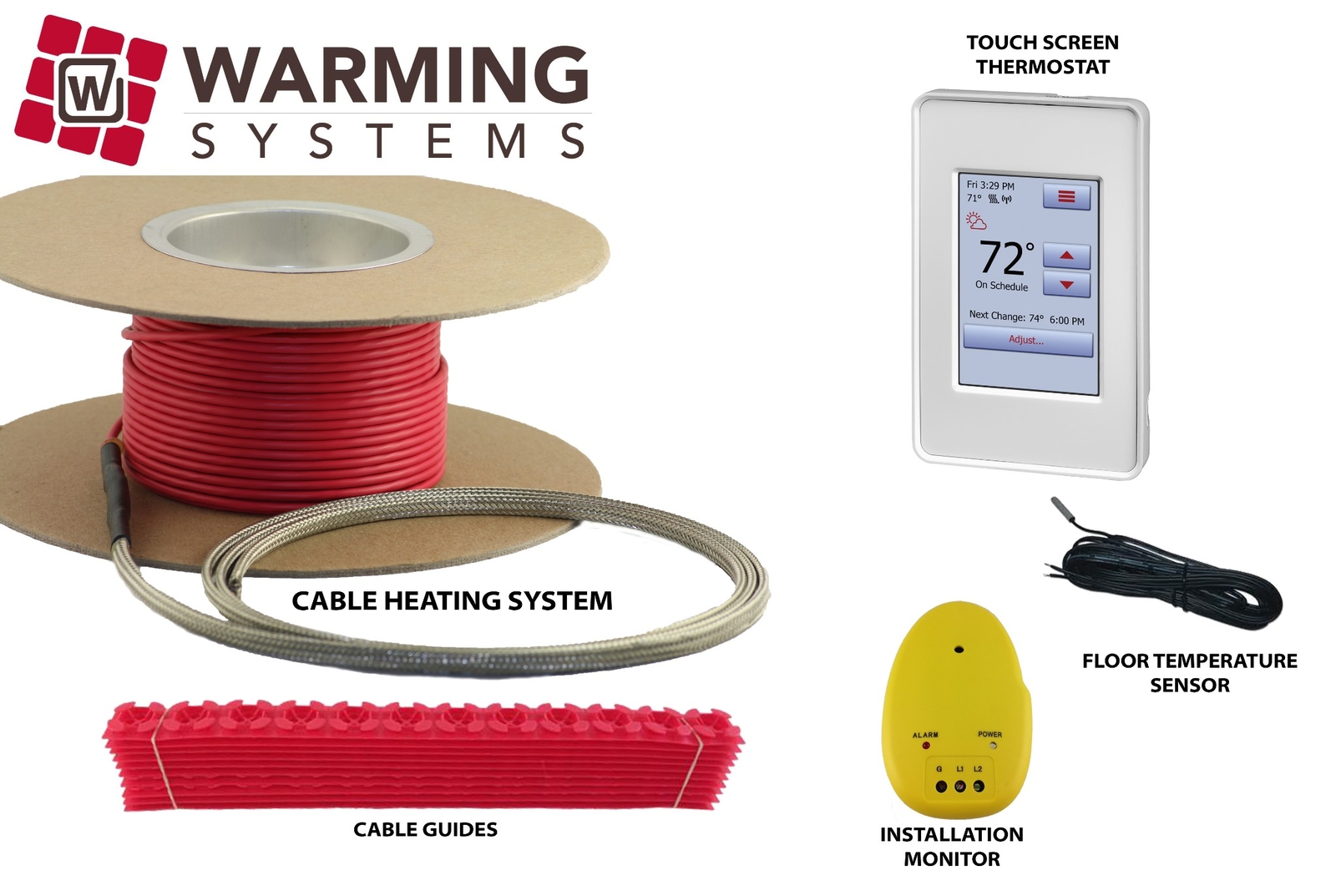 Radiant Floor Heat System Electric Cable Tile Warm Heated 120V All Size w/Thermo