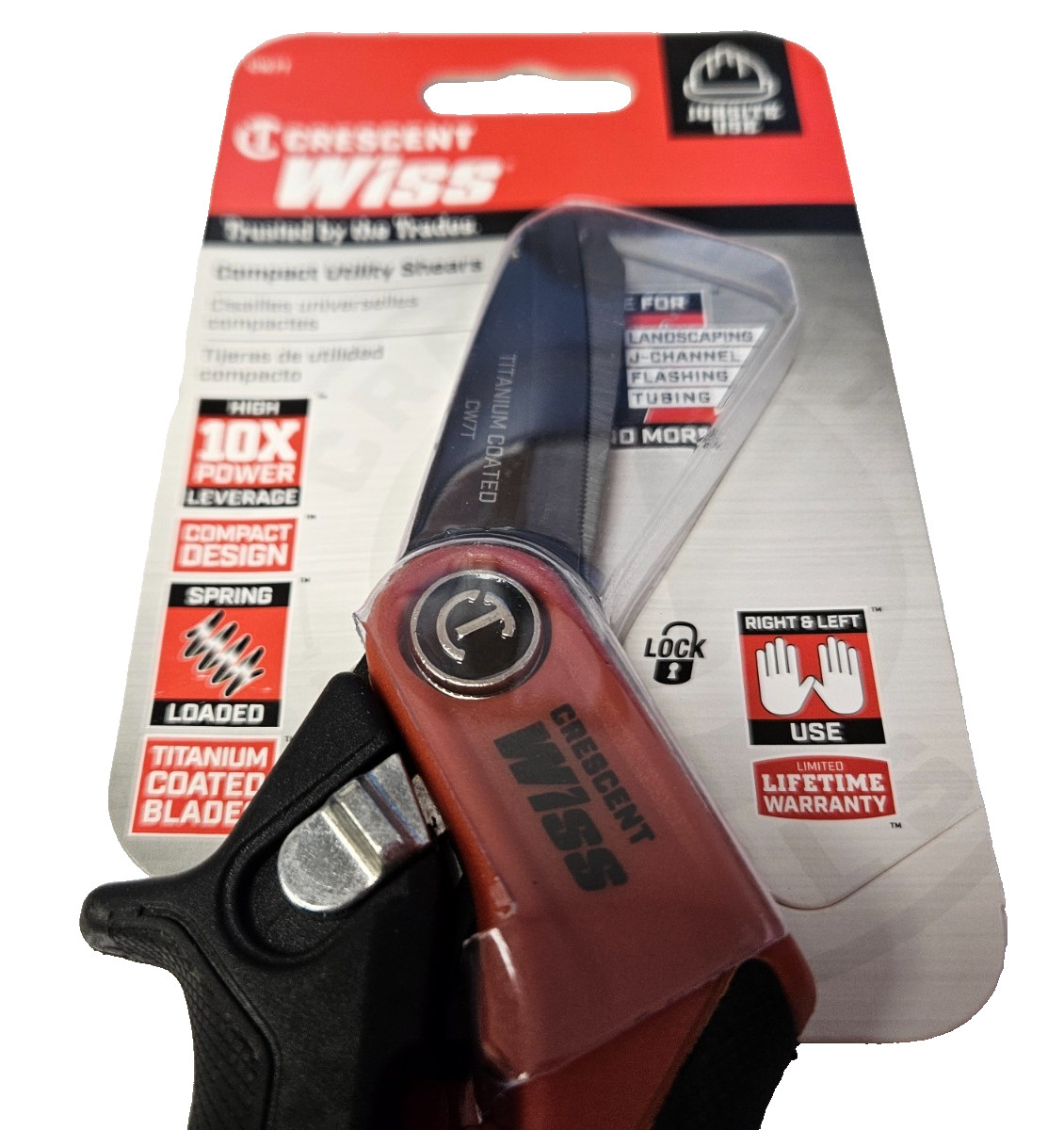Wiss C7WT 7″ Tradesman Utility Shears Titanium Coated Compact Heavy Duty