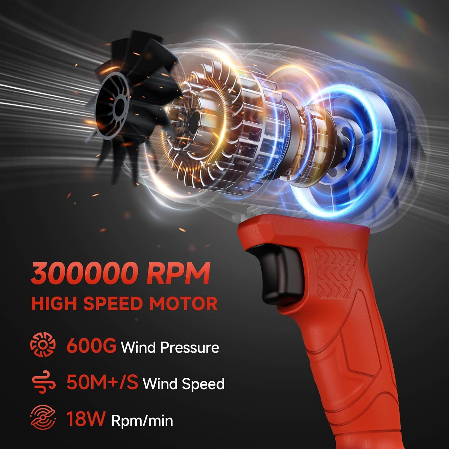 Electric Leaf Blower Cordless for Mwkee M-18 18V Battery, Handheld Leaf Blowers