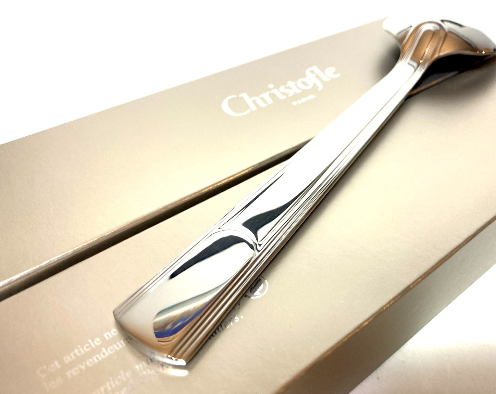 CHRISTOFLE HUDSON STAINLESS STEEL SERVING SPOON 2453006 9.8 IN FRANCE NEW SEALED