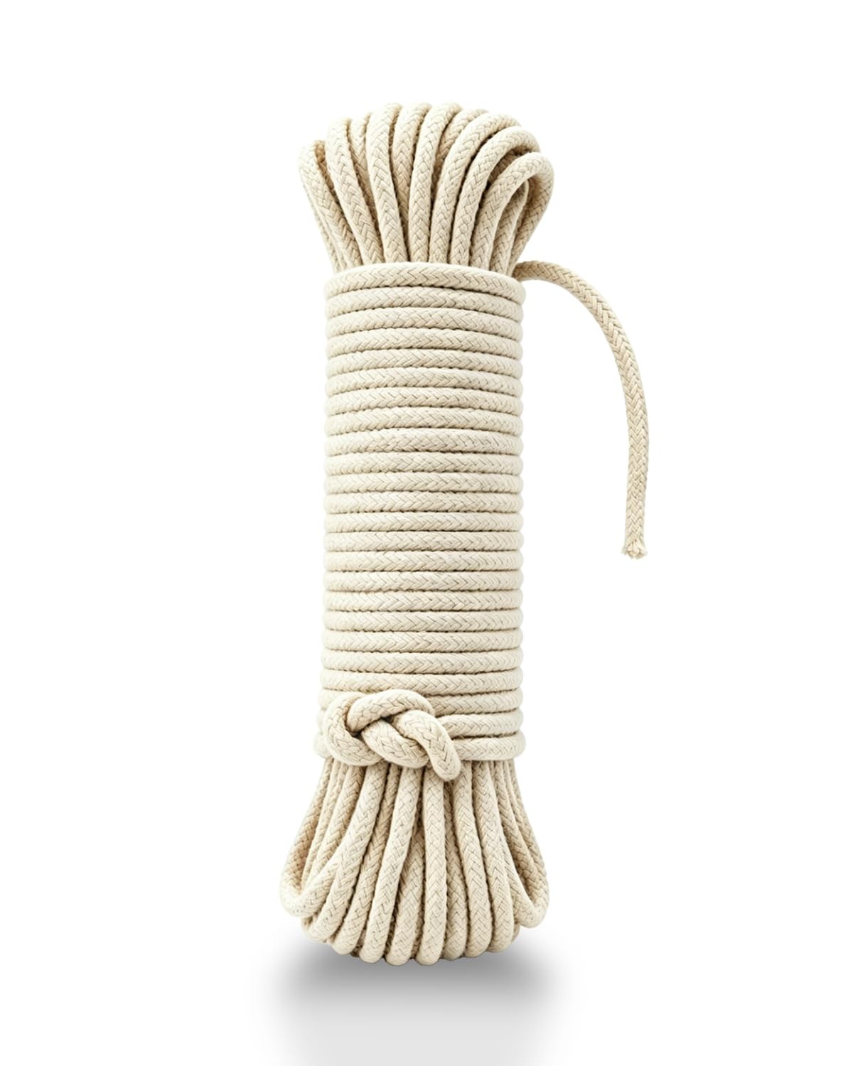 Braided Cotton Rope 100 Ft Ãƒâ€” 3/16 Inch White Rope Clothes Line Outdoors All-