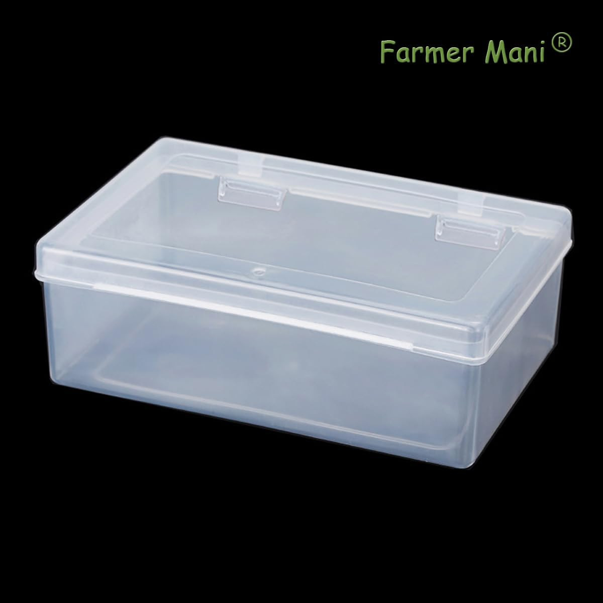 2 Pack Rectangle Small Storage Containers Box 6.5 X 4.17 X 2.28 Inch, Clear Plas