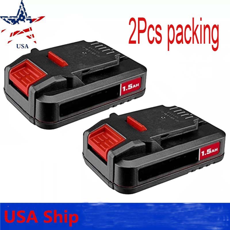 2Pcs 20V 1500mAh Hypermax rechargeable Lithium-Ion Battery for BAUER tool