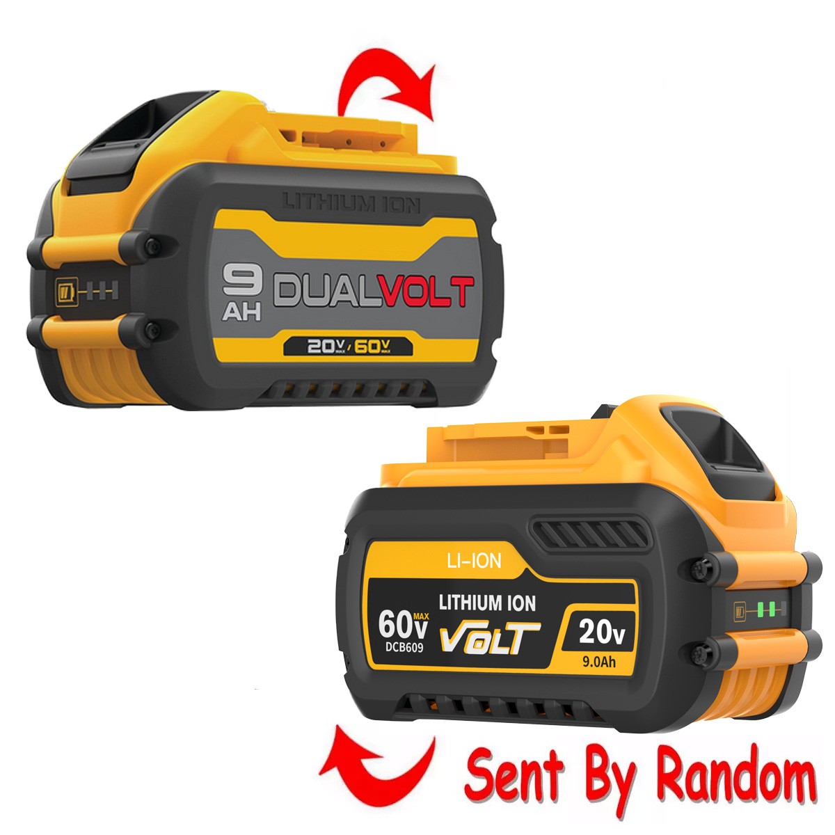 2 Pack 9.0Ah for DEWALT 20V/60V FLEX VOLT Lithium-Ion Battery DCB609 DCB612 NEW