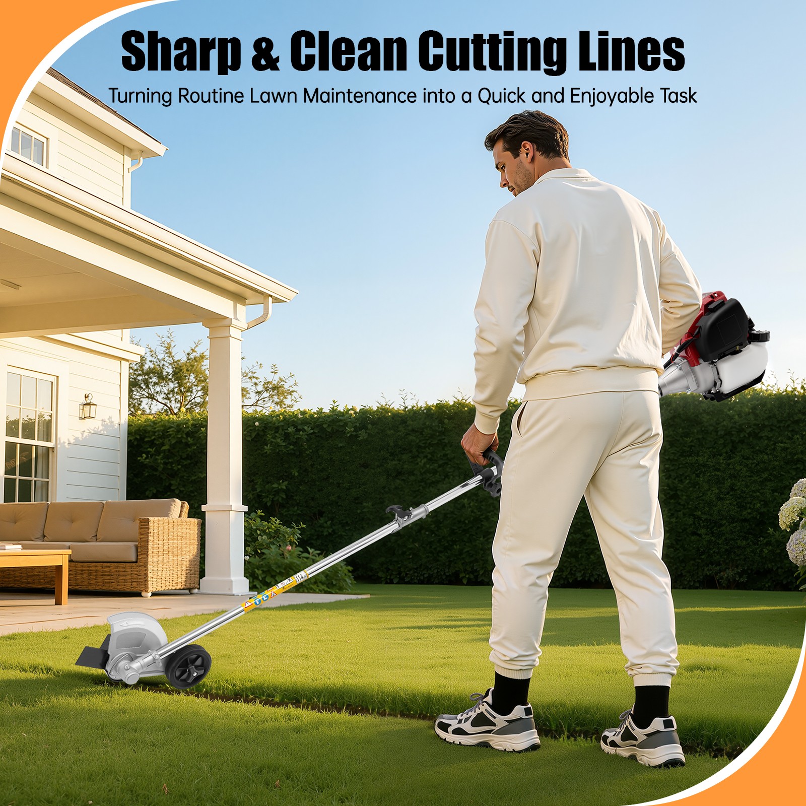 35.88CC 4 Stroke Gas String Weed Trimmer Weed Eater Weed Wacker Grass Cutter
