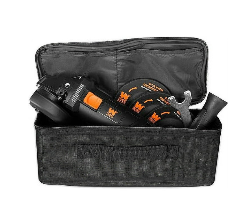 WEN 7.5-Amp 4-1/2-Inch Corded Angle Grinder with 3 Discs and Case
