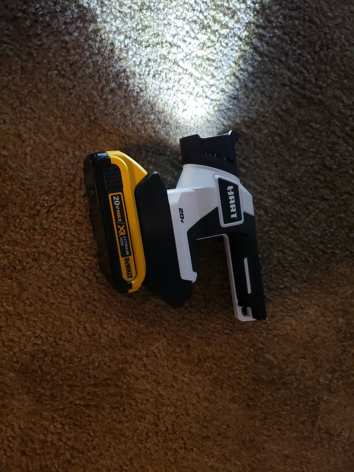 Broken Defective Hart 20v tool to Dewalt 20v battery adapter