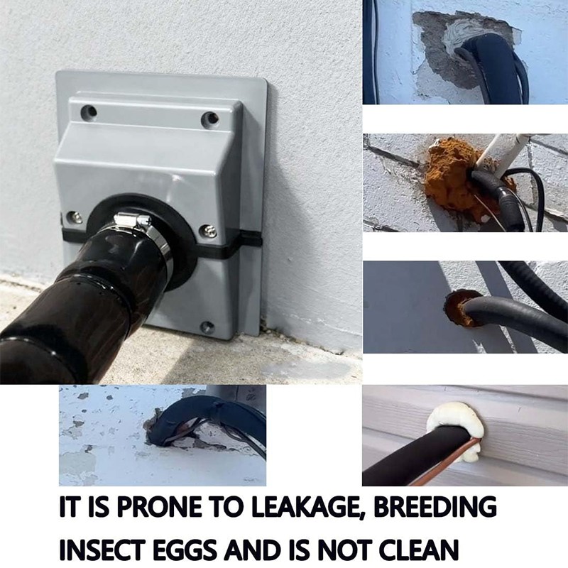 HVAC Wall Penetration & Line-Set Cover Kit Split System Adjustable Indoor/Outdoo