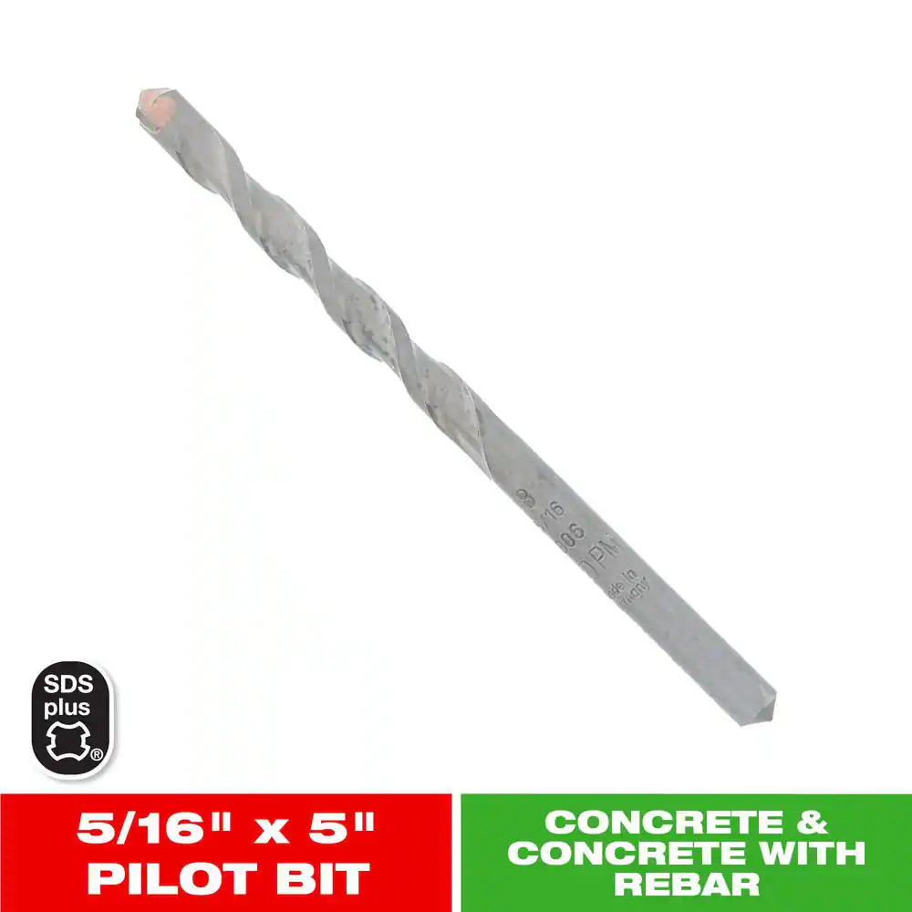 5/16 In. Pilot Bit for Sds-Plus Core Bit NEW