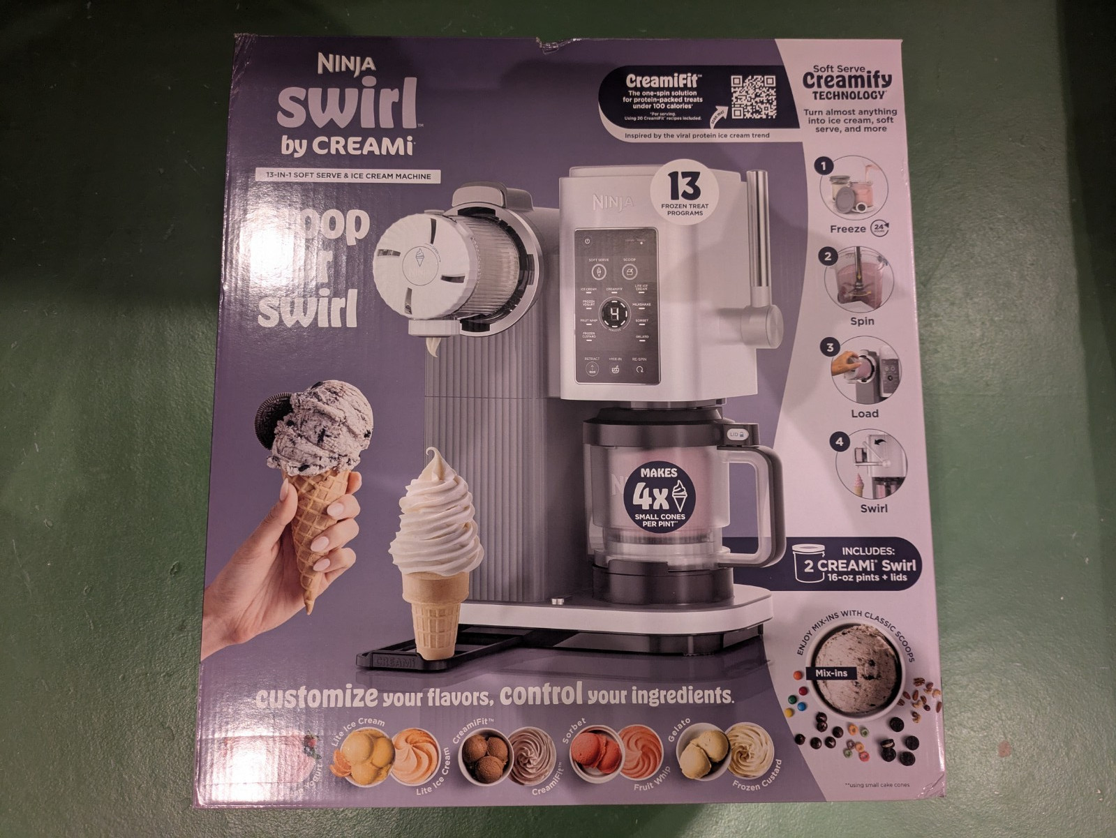 ⭐NEW ⭐Ninja CREAMi Scoop & Swirl 13-in-1 Soft Serve Ice Cream Maker NC701