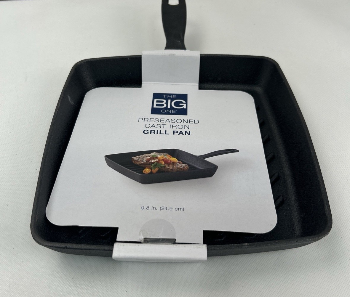 The Big One 9.8-in. Pre-Seasoned Cast-Iron Grill Pan
