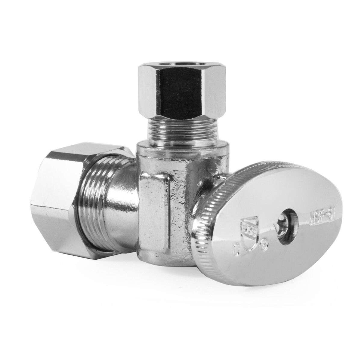 EFIELD 10PCS 5/8″ OD (1/2″ NOM) X 3/8″ OD 1/4TURN COMPRESSION ANGLE STOP VALVE