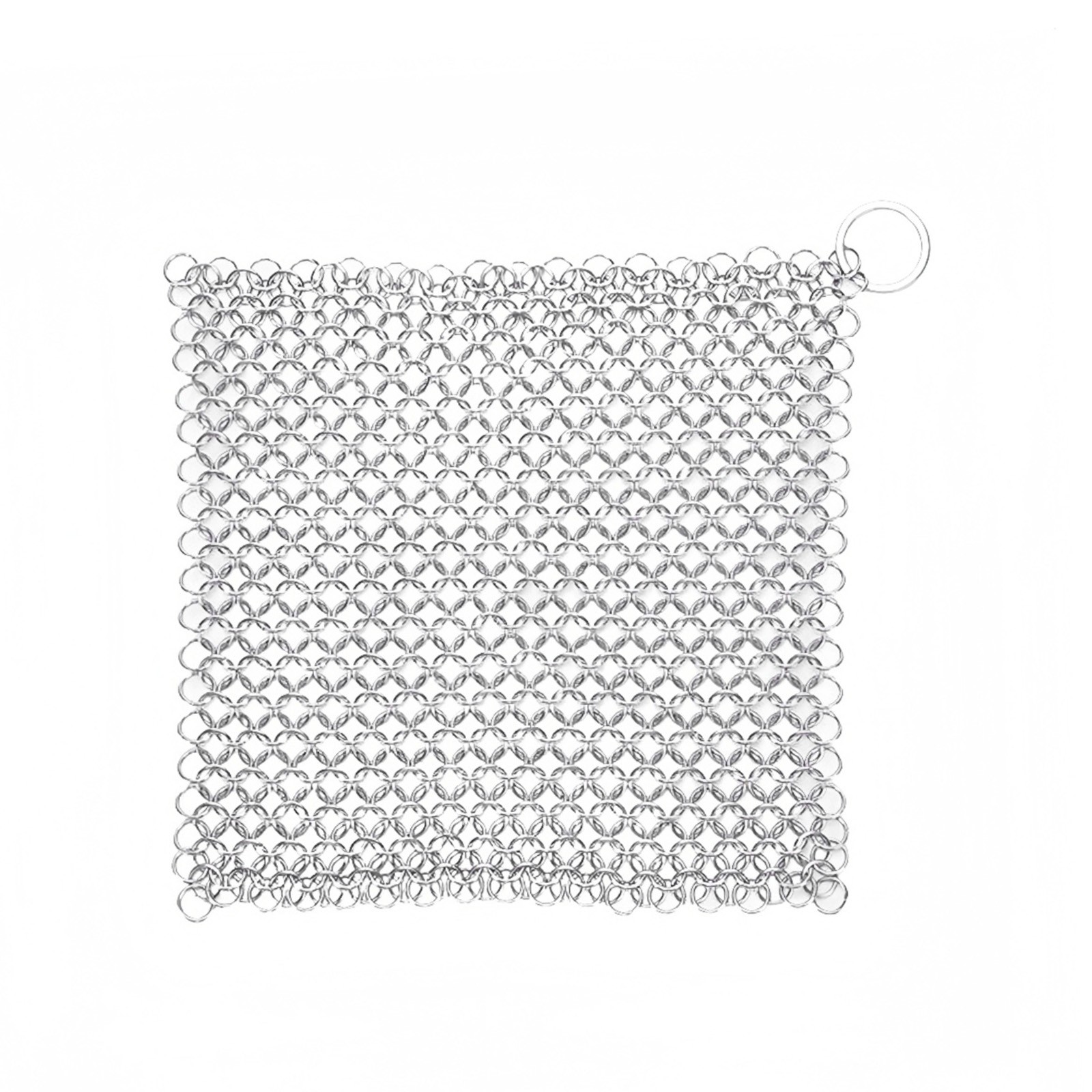 Reusable 7×7 Inch Stainless Steel Chainmail Scrubber Easy to Clean 100% New