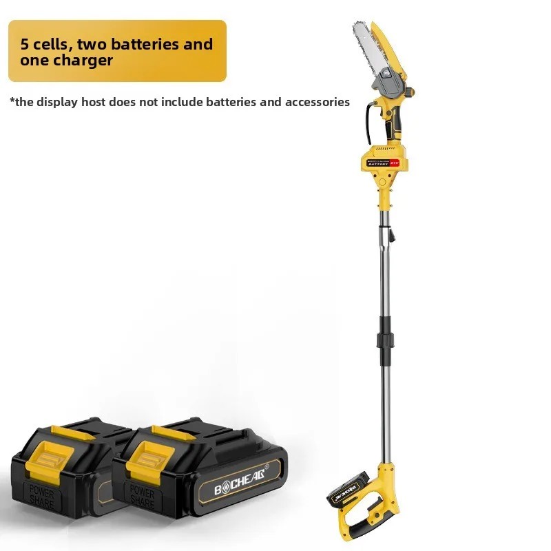 Cordless Pole Saw, Brushless Mini Chainsaw with Pole With 2 Pack 21V Batteries