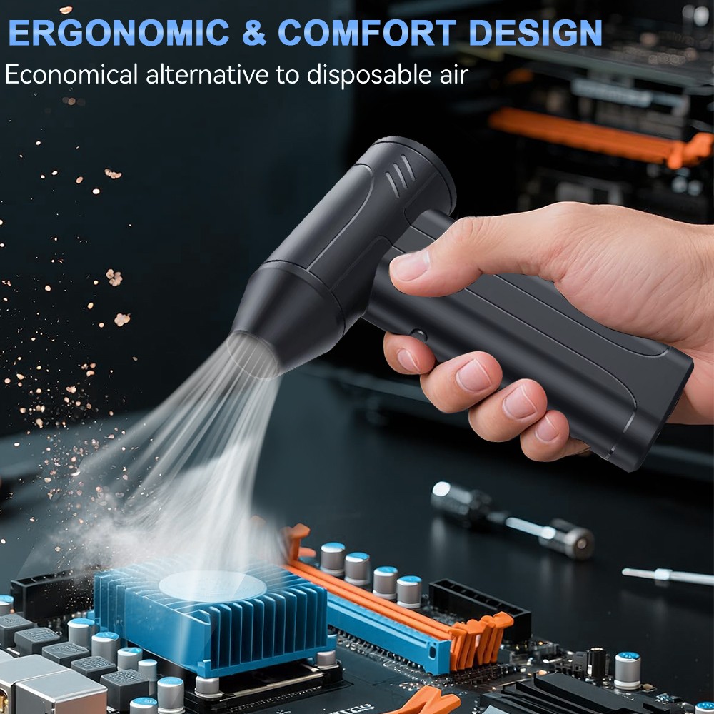 Portable Electric Air Duster Cordless Blower Turbo Fan w/LED Display 100000RPM