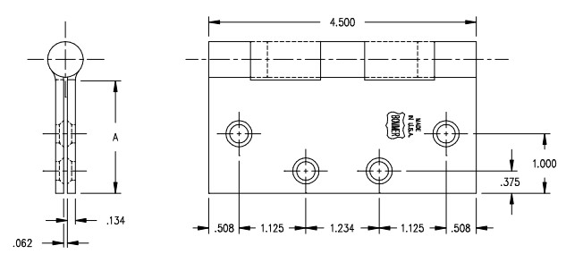 Chrome Plated Steel Commercial Door Hinge With Holes 4.5″ X 4″ With Screws