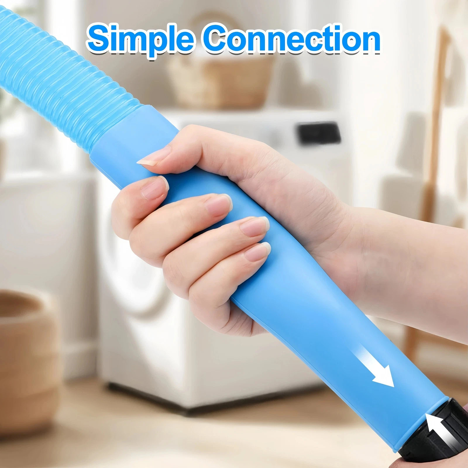 2-Piece Dryer Vent Lint Remover Vacuum Hose Attachment Cleaner Kit with Brush