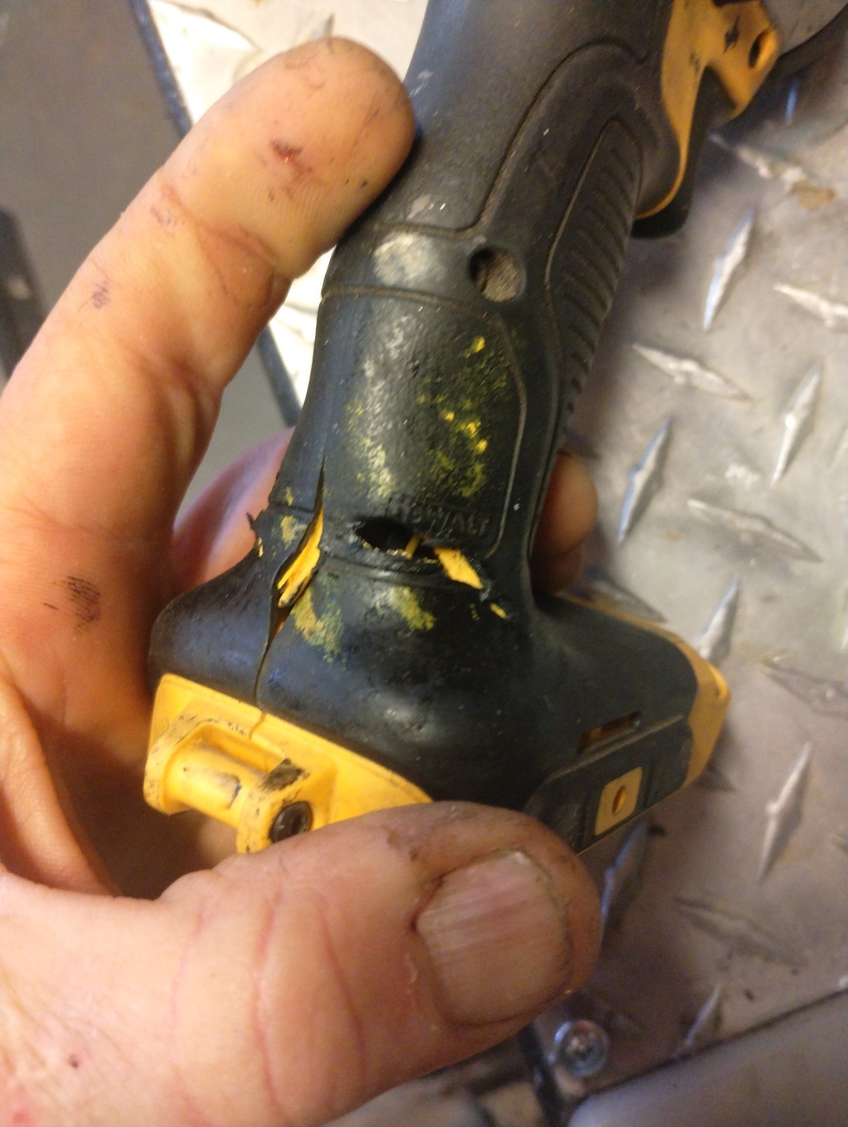 DEWALT DCF885 Impact Driver Tool Only Working But Cracked Handle