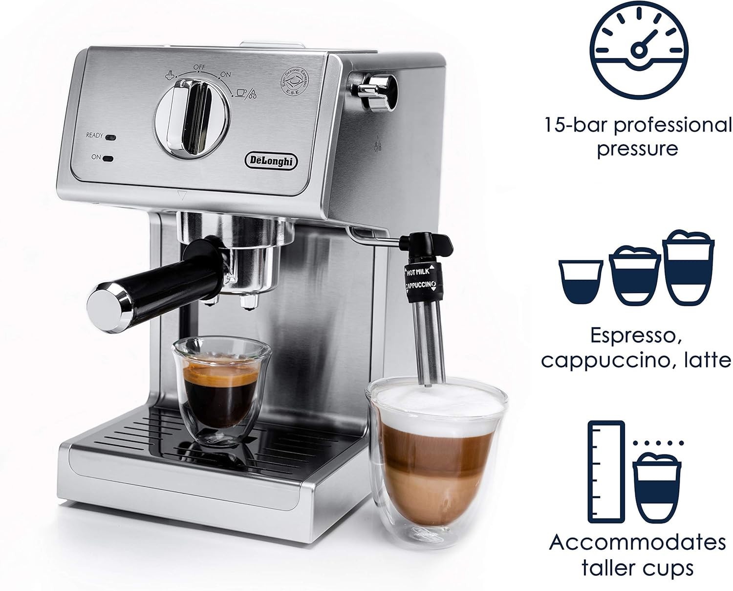 DeLonghi ECP3630 Espresso Cappuccino Maker New 15 Bar Pump Coffee Machine