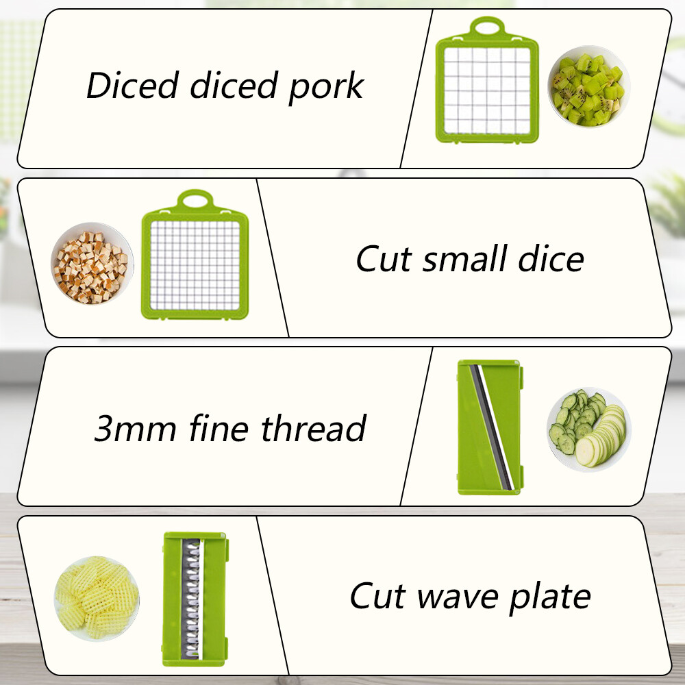 16-In-1 Vegetable Fruit Kitchen Chopper Cutter Food Onion Veggie Dicer Slicer