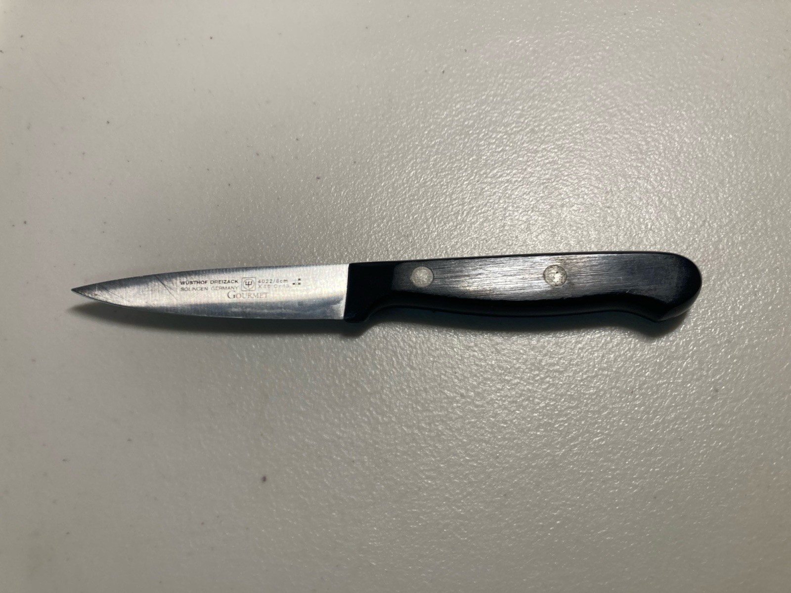 Wusthof Dreizack Gourmet Paring Knife 4022/8cm/3 inch Solingen Germany Pre-owned