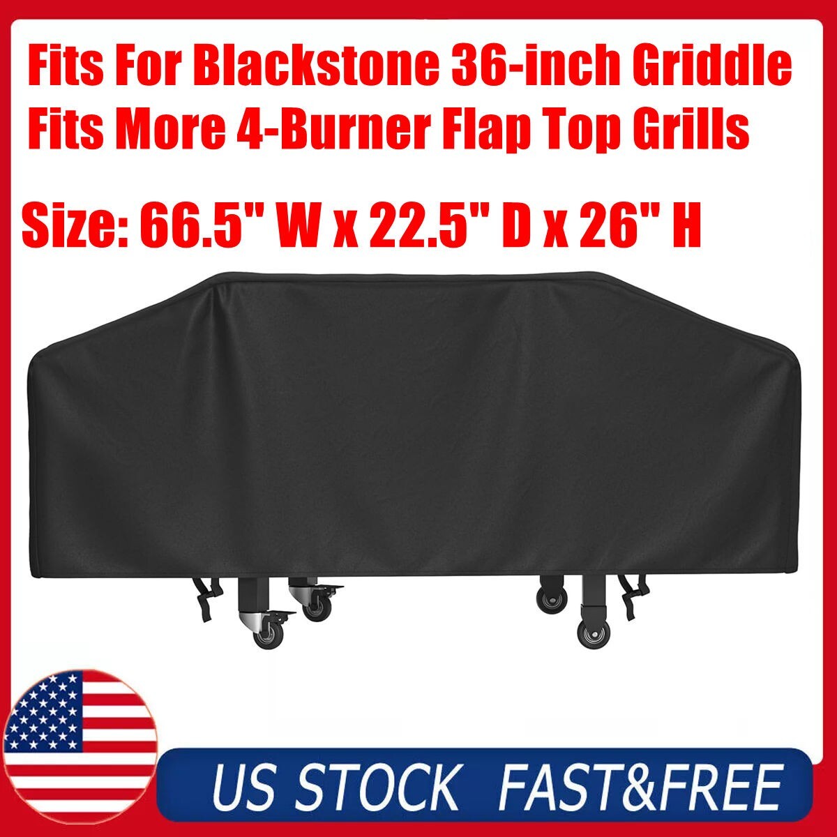 36″ Griddle Cover for Blackstone 36In Griddle, Royal Gourmet 4-Burner Griddles