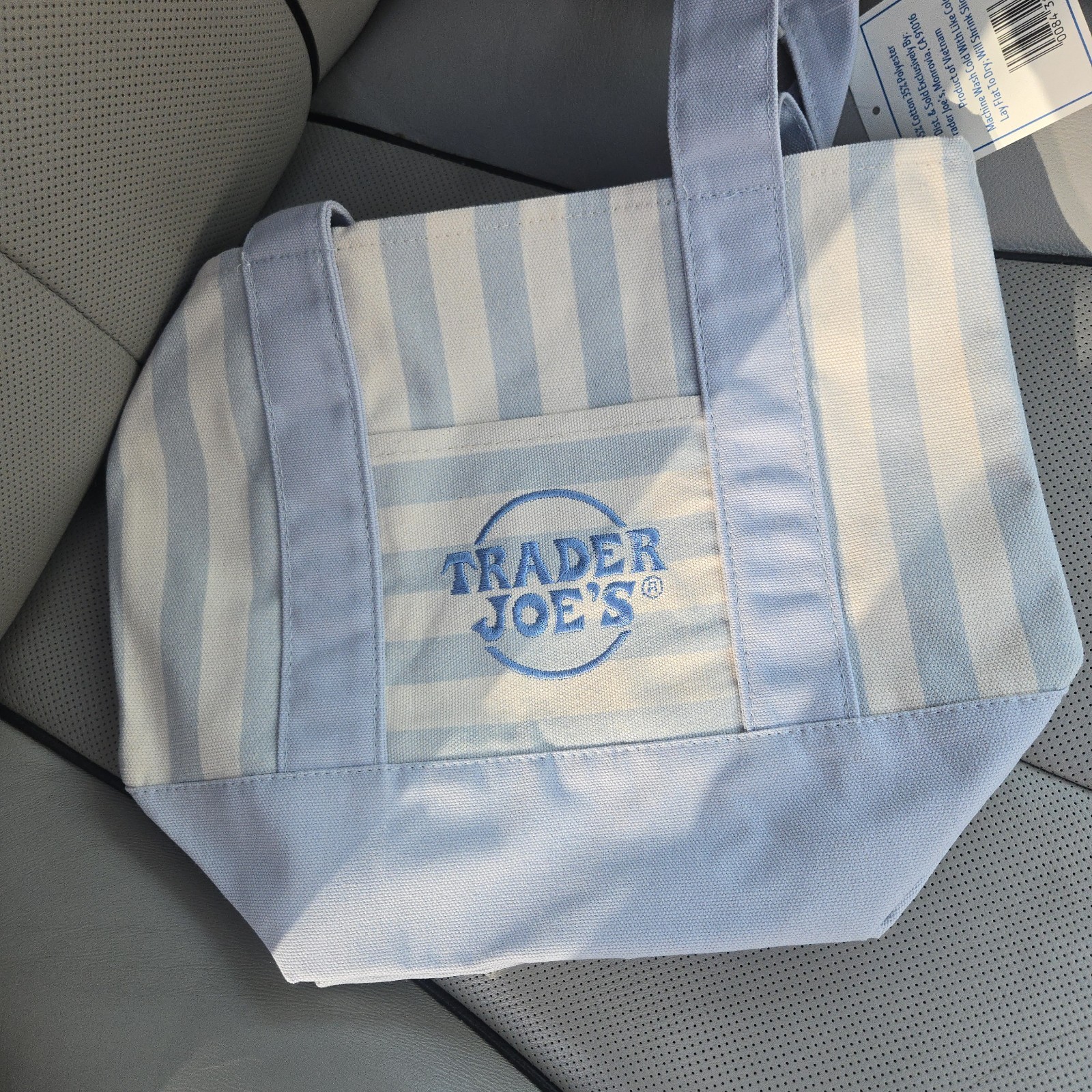 SAME DAY SHIPPING – Trader Joe’s Mini Pastel Stripe Tote Bag Set of 4