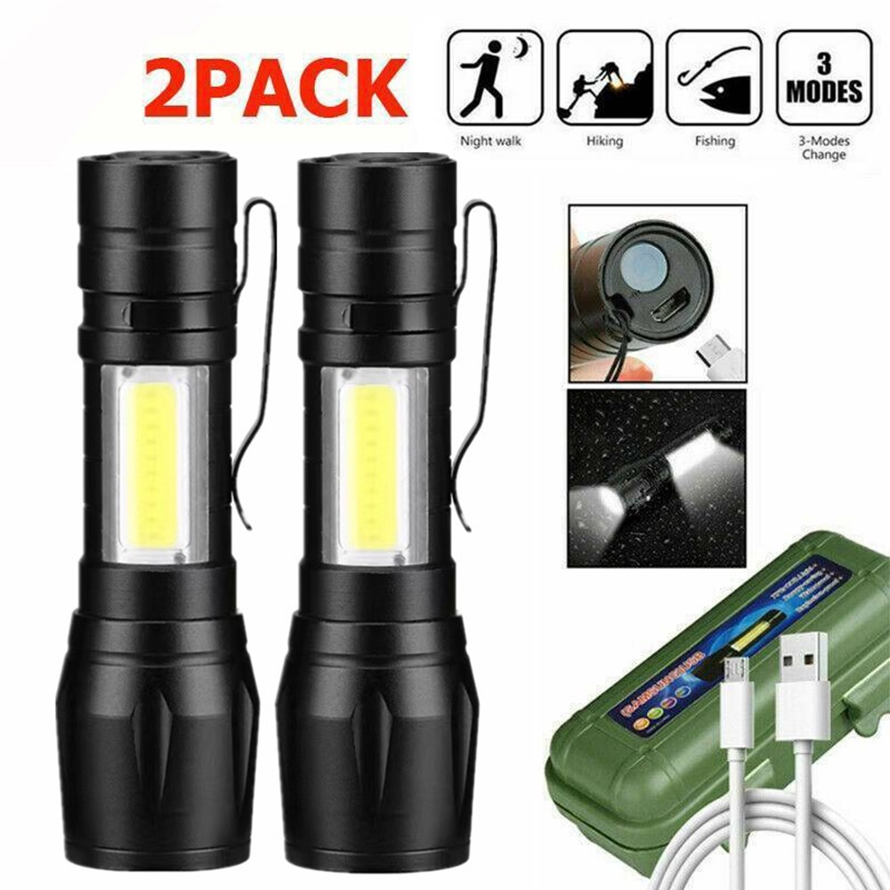 Most Powerful 99000000LM LED Military Torch USB Rechargeable Tactical Flashlight
