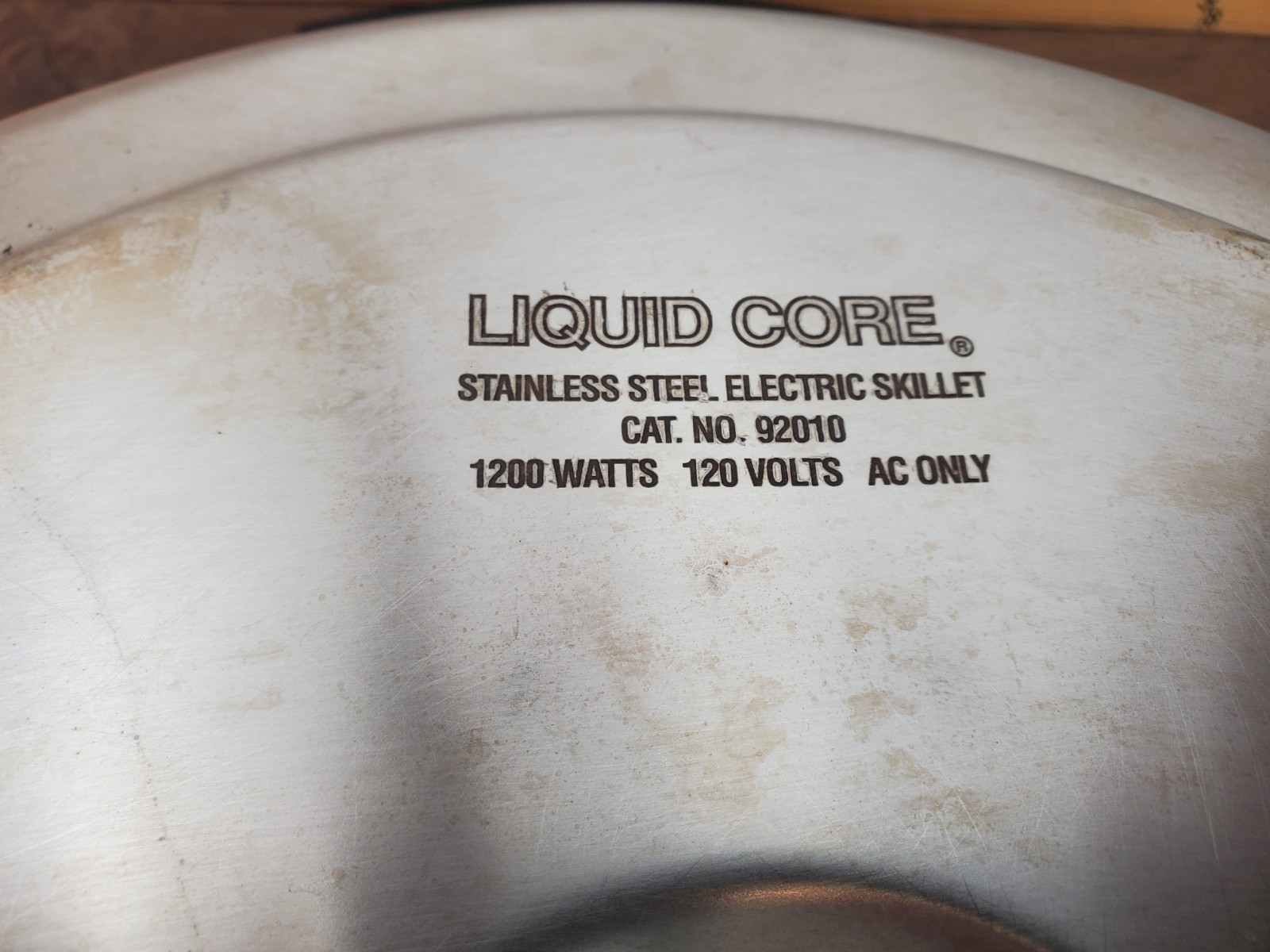 Vtg Lifetime 12″ Liquid Core Electric Casserole Skillet E19762 Tested 1998 Clean