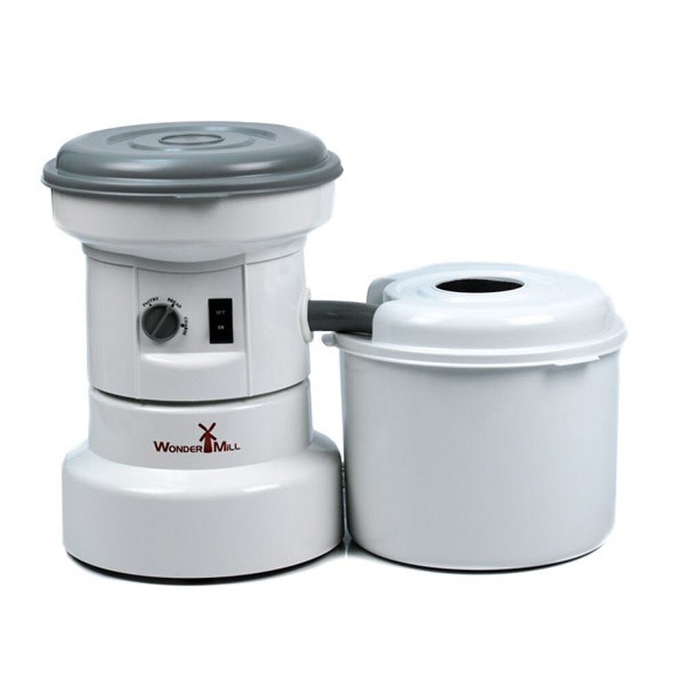 WonderMill Powerful High Speed Electric Grain Mill Grinder – White (2-0911)