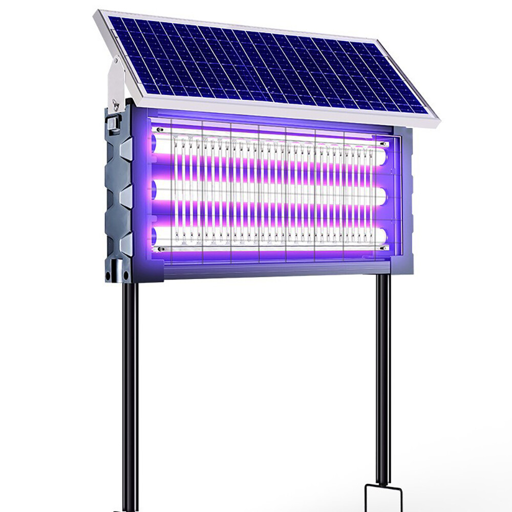 Solar Bug Zapper Outdoor Mosquito Zapper 4500V Waterproof Rechargeable Fly Trap