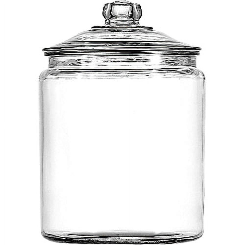 2-Gallon Clear Glass Large Jar Wide Mouth with Sturdy Classic Lid For Storing