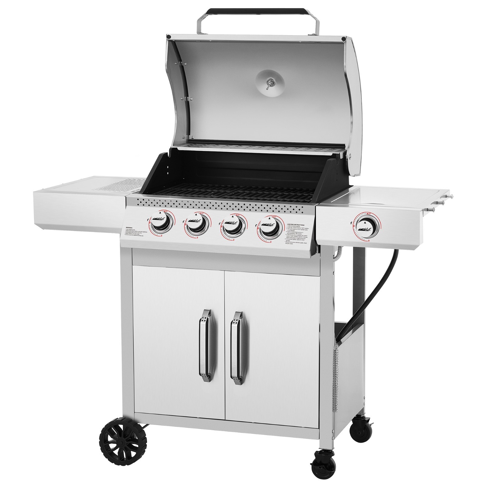 Royal Gourmet 4-Burner Gas Grill with Side Burner,49000 BTU for Backyard Cooking