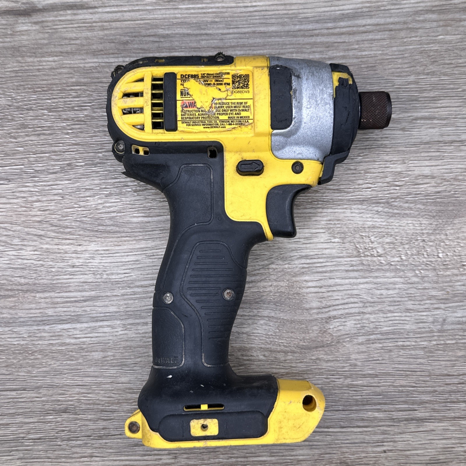 Dewalt DCF885 1/4 Impact Driver Drill Tool Only No Battery Or Charger