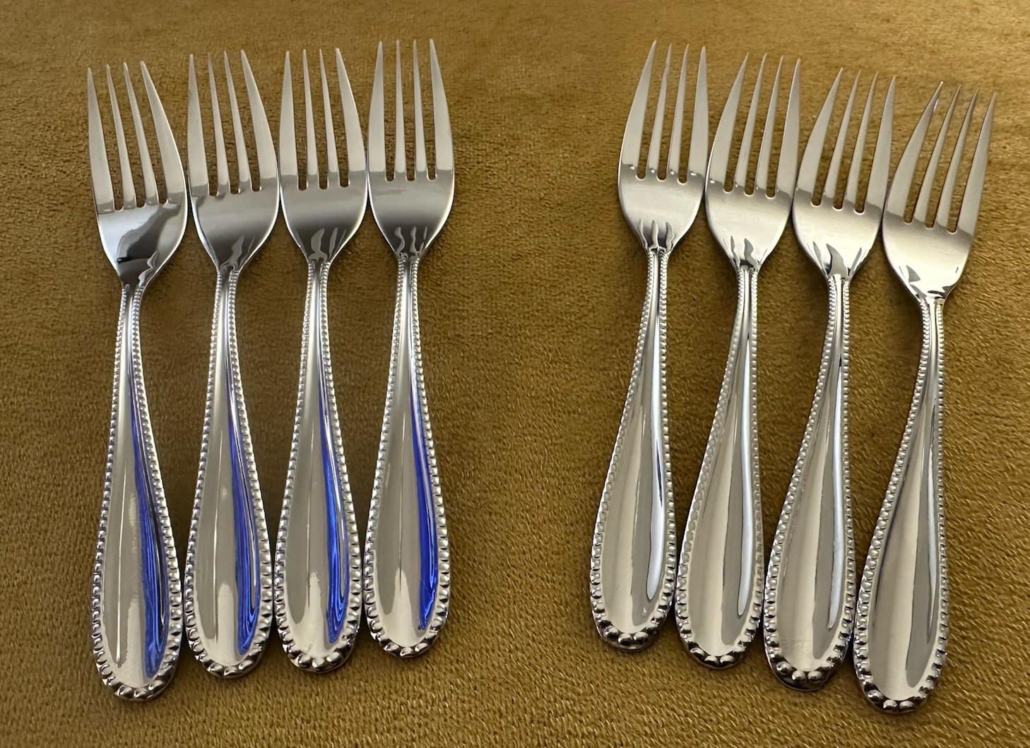 (4) DINNER FORKS Nambe MAEVE Vietnam Stainless 18-10 Concave Outline (2avail)