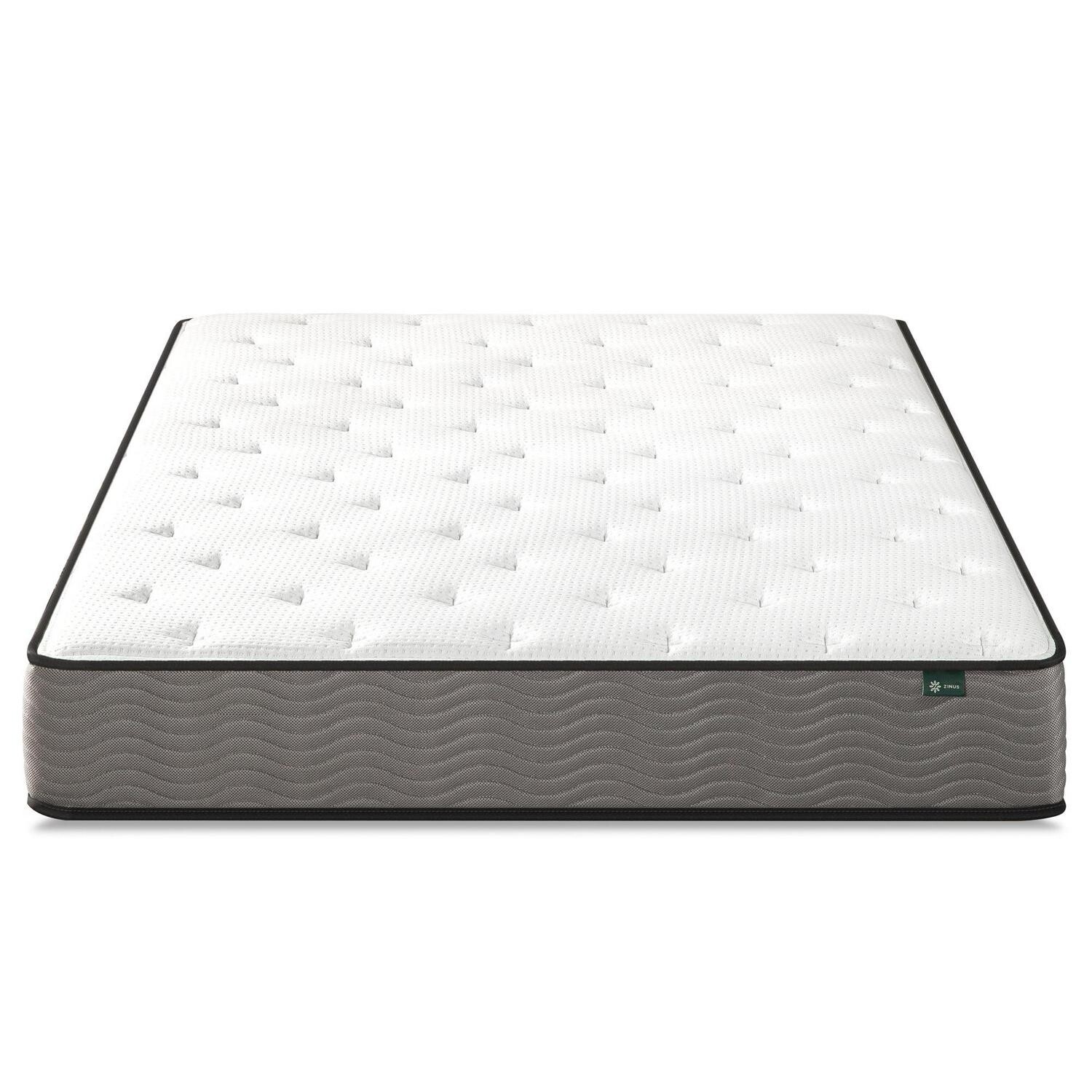Zinus Pressure Relief Extra Firm Hybrid Mattress Comfort Foam and Pocket Spring