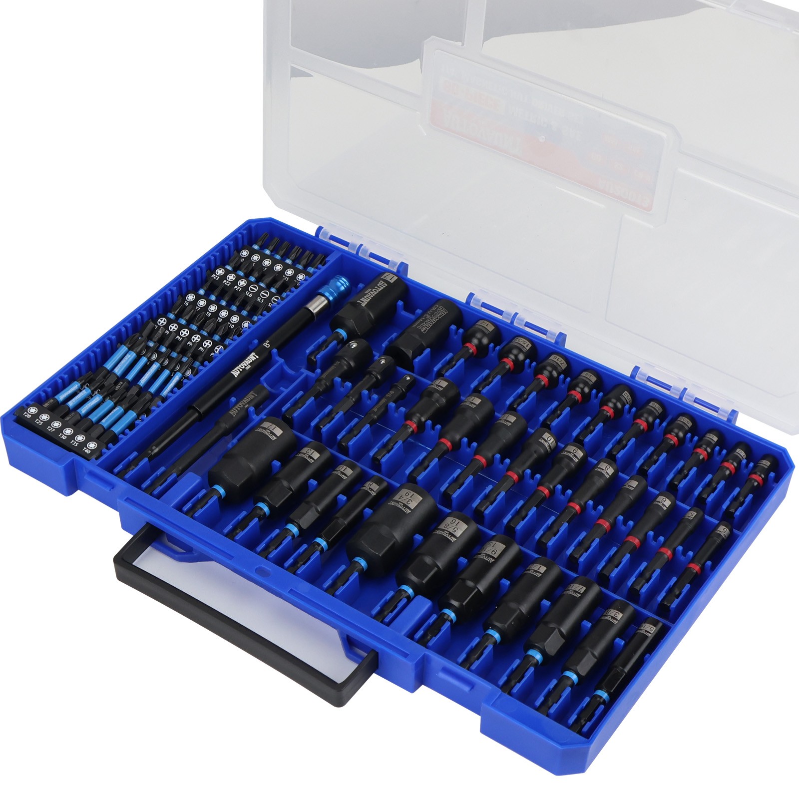 80PC Magnetic Impact Nut Driver Screwdriver Adapter Set MM Inch 1/4 Quick Change
