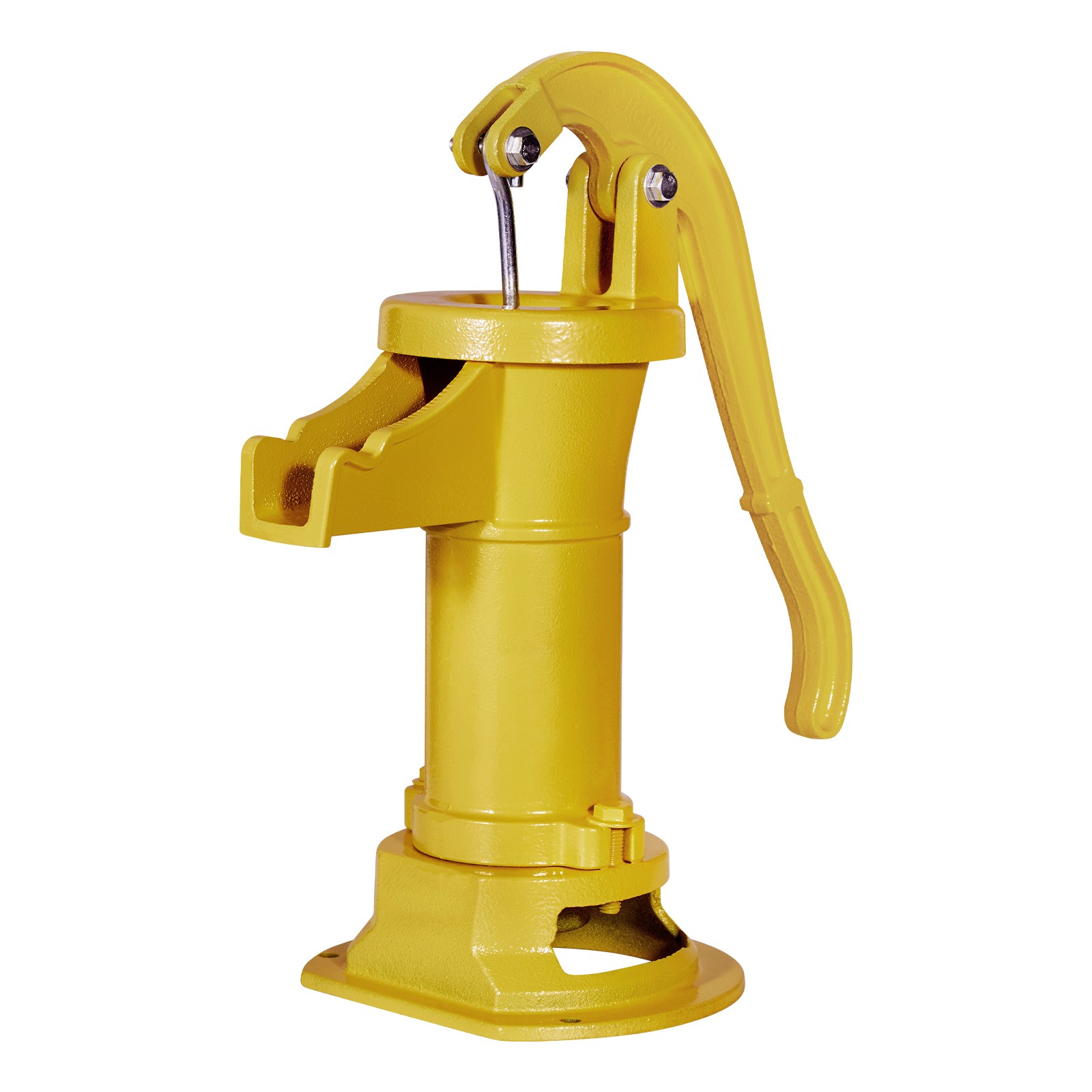 Uimoso Antique Cast Iron Manual Water Pump 25ft Hand Pitcher Pump, Yellow Finish