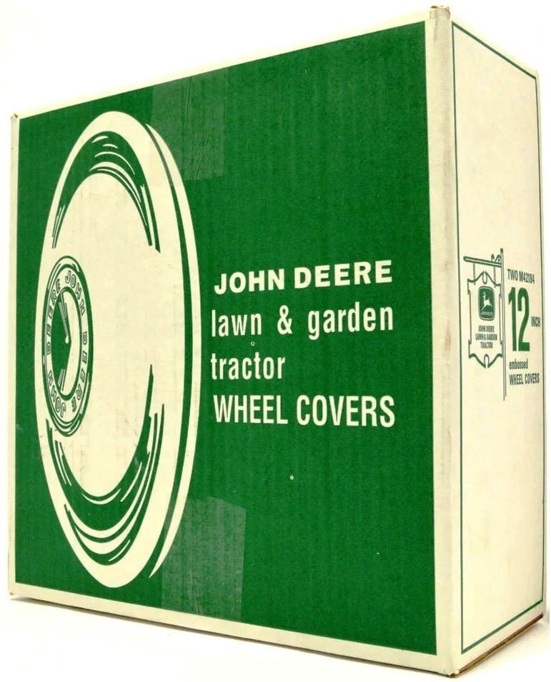 Chrome John Deere 10″ Hub Caps Wheel Covers Baby Moons Lawn Tractor M42184