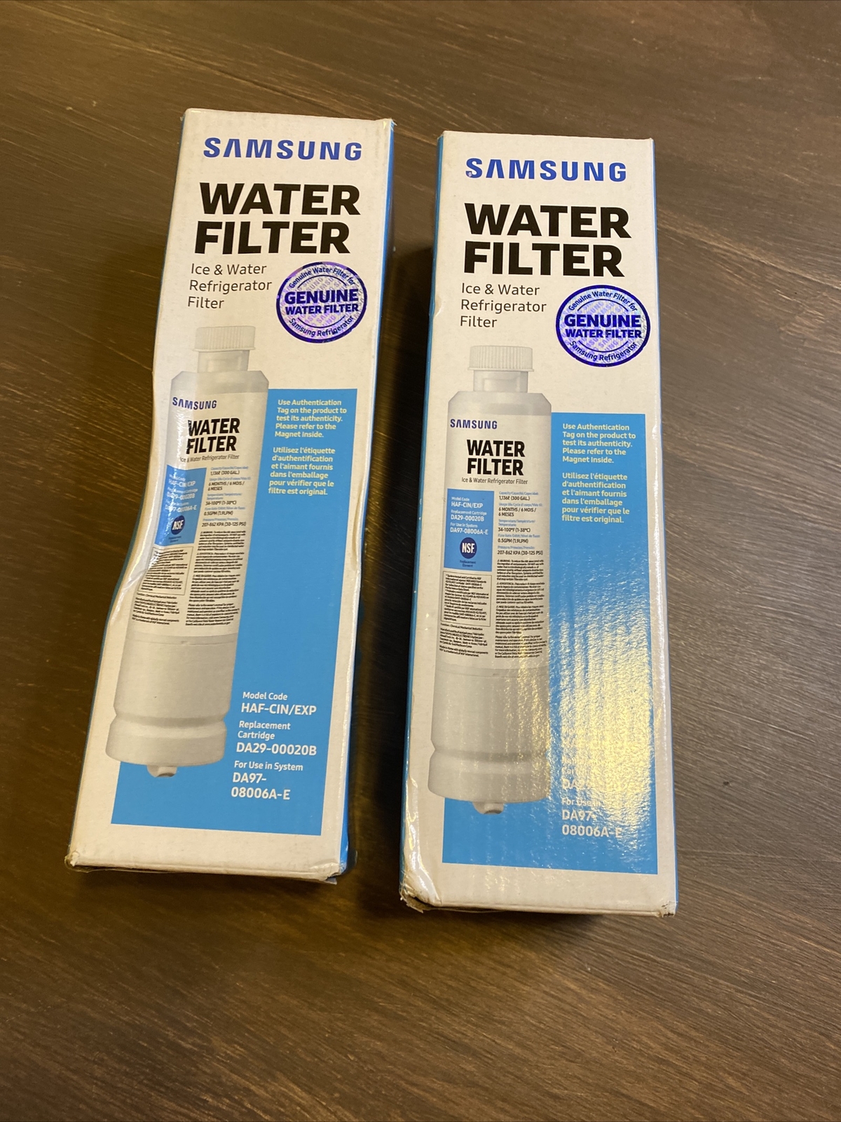 2-Samsung HAF-CIN/EXP Refrigerator Ice/Water Filters Genuine