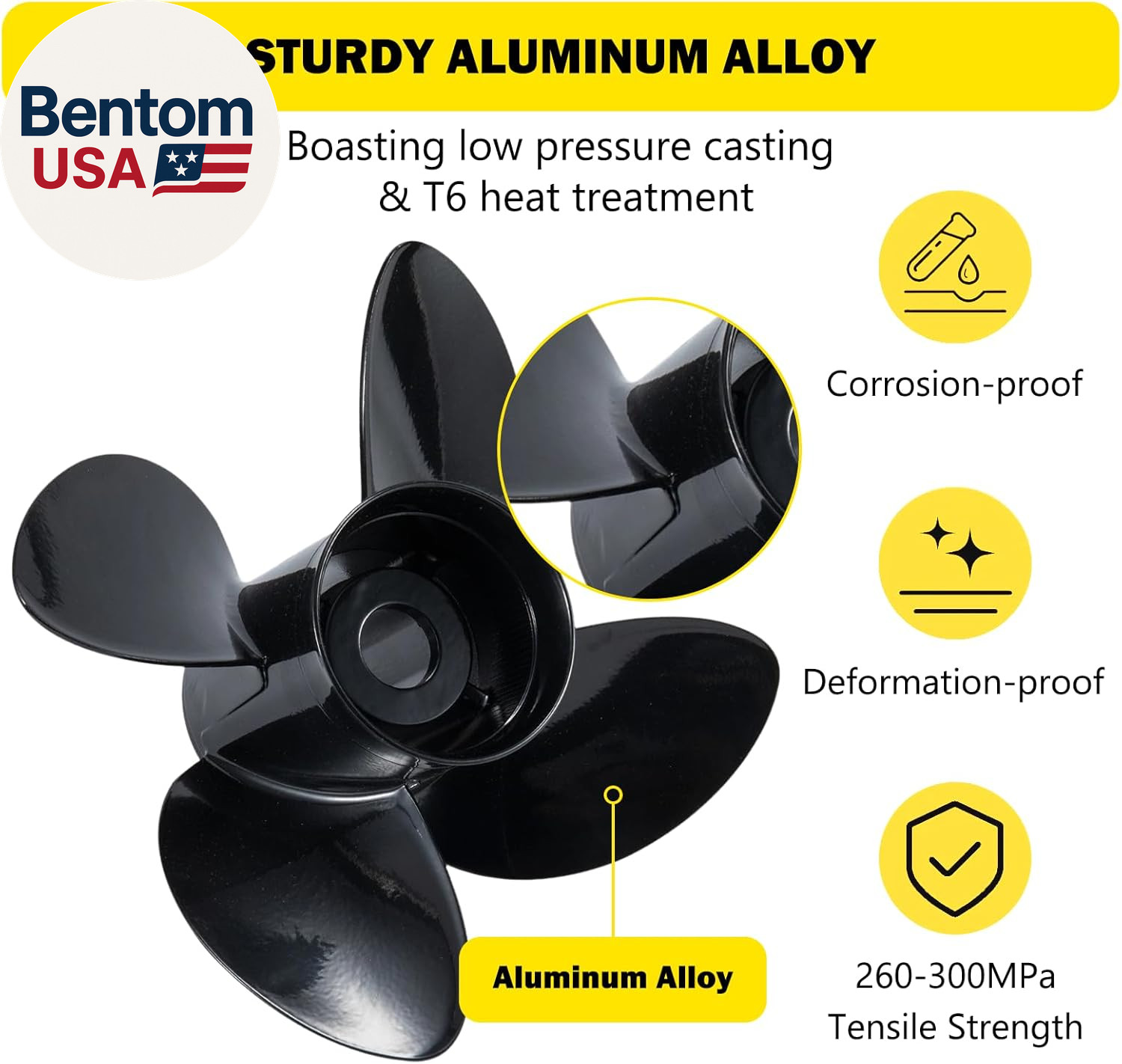 48-8M0084495 14 X 19 (Hub Kits Included) Upgrade Aluminum Boat Propeller for Mer