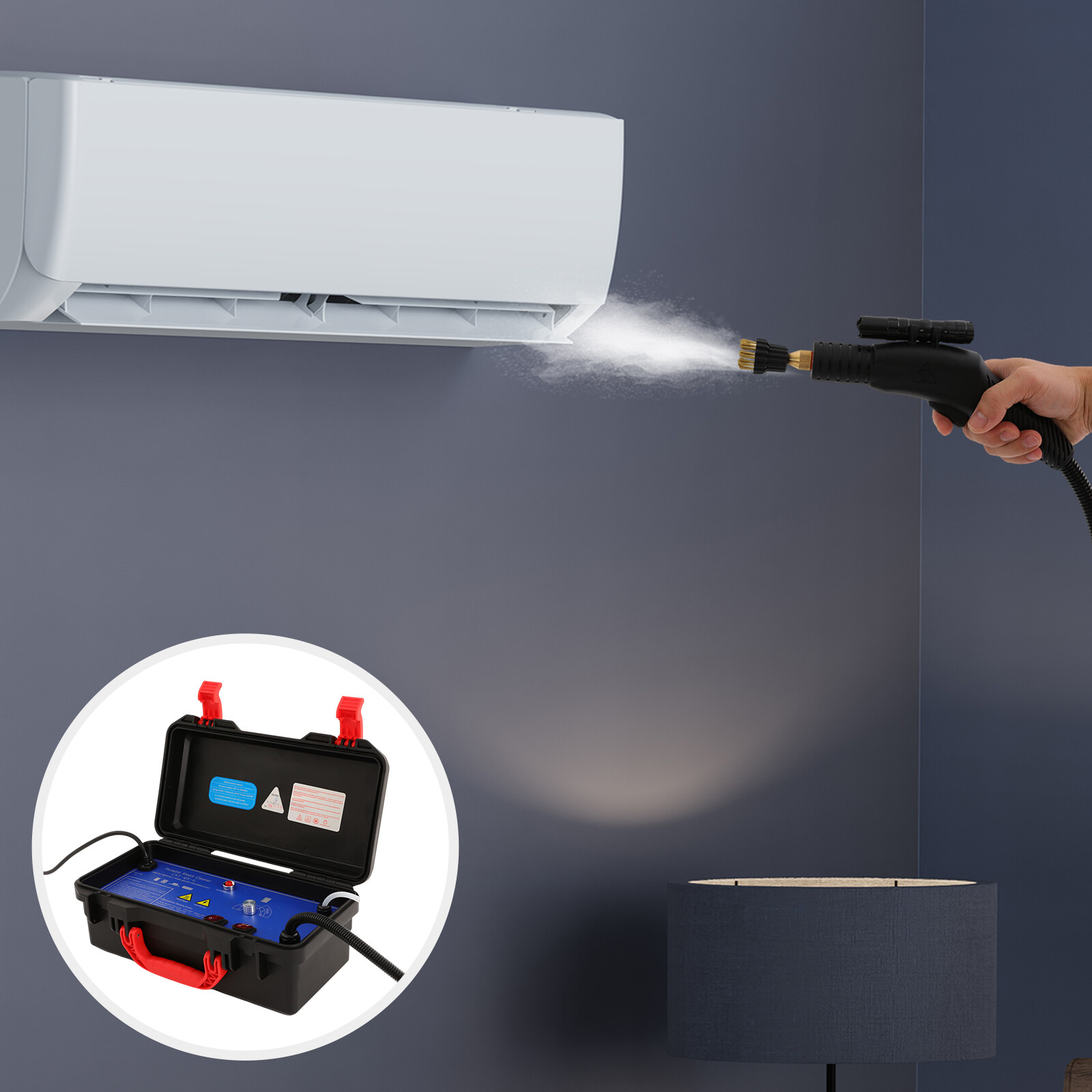 1700W Handheld Steam Cleaner High Temp Detailing Cleaning Machine for Home