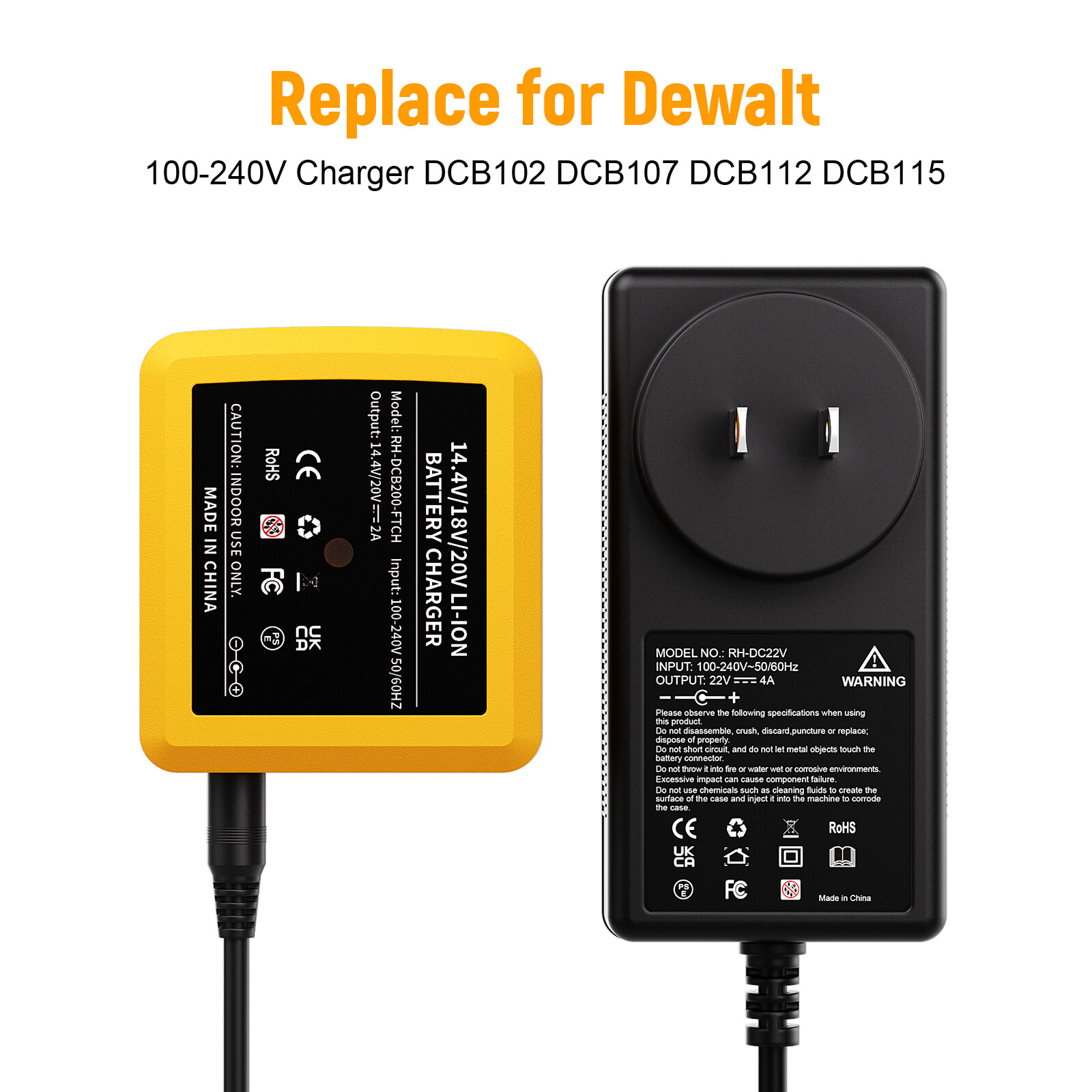 For Dewalt 20V 20 Volt Max Lithium Ion Battery Charger DCB203 DCB206-2 DCB208-2