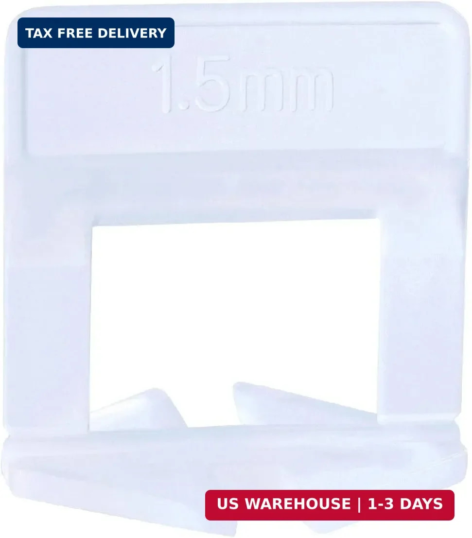 Tile Leveling System Clips – 400 Pcs Clips(1/16″ (1.5mm))