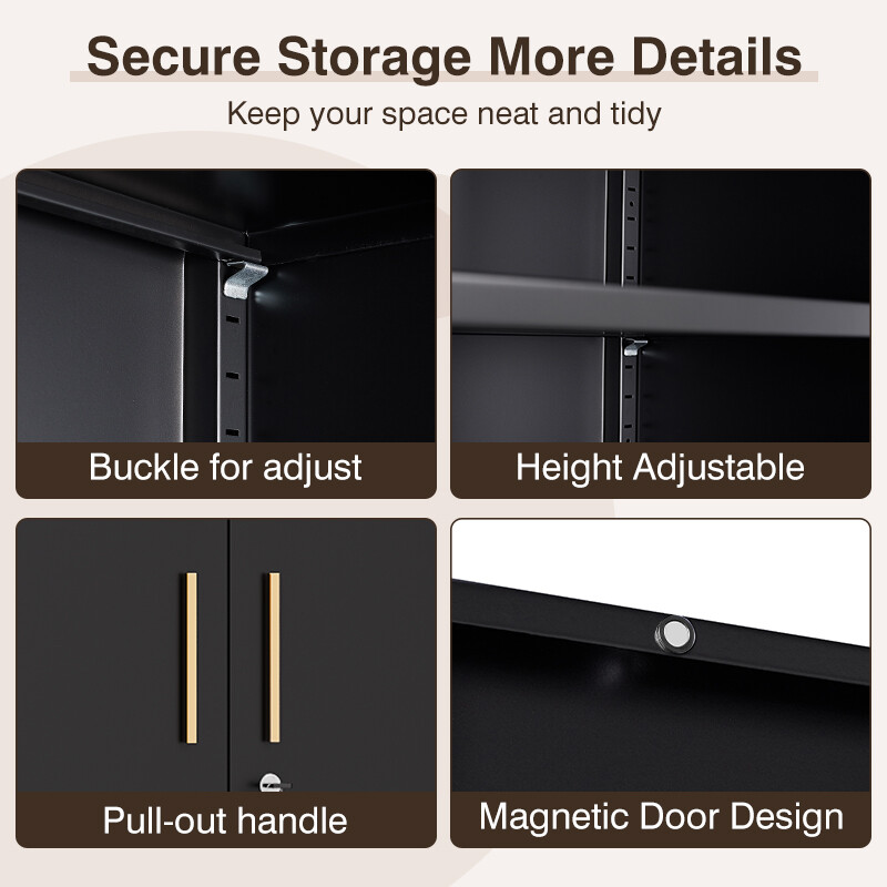 Metal Storage Cabinet with long handle ,71 Garage Storage Cabinet with Lock