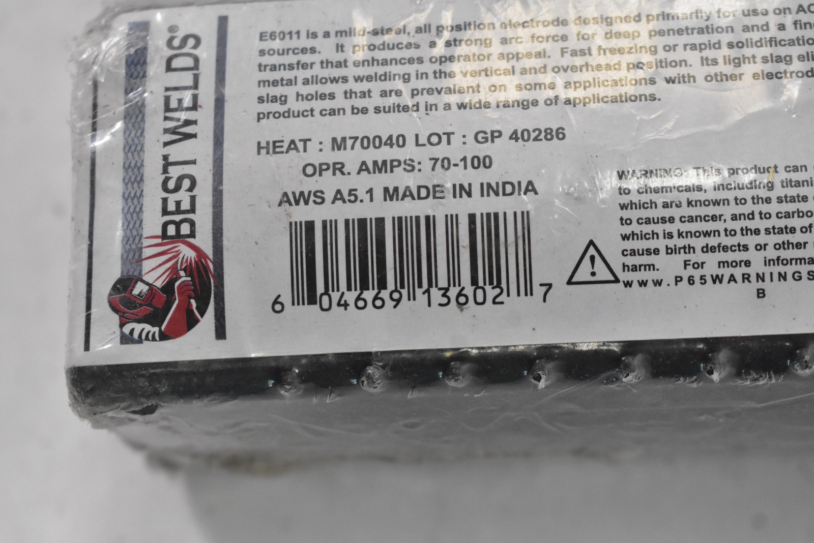BEST WELDS E6011 Electrode 1/8″ 3.2mm 5 Lbs Gray MPN 900-6011-18X Rods