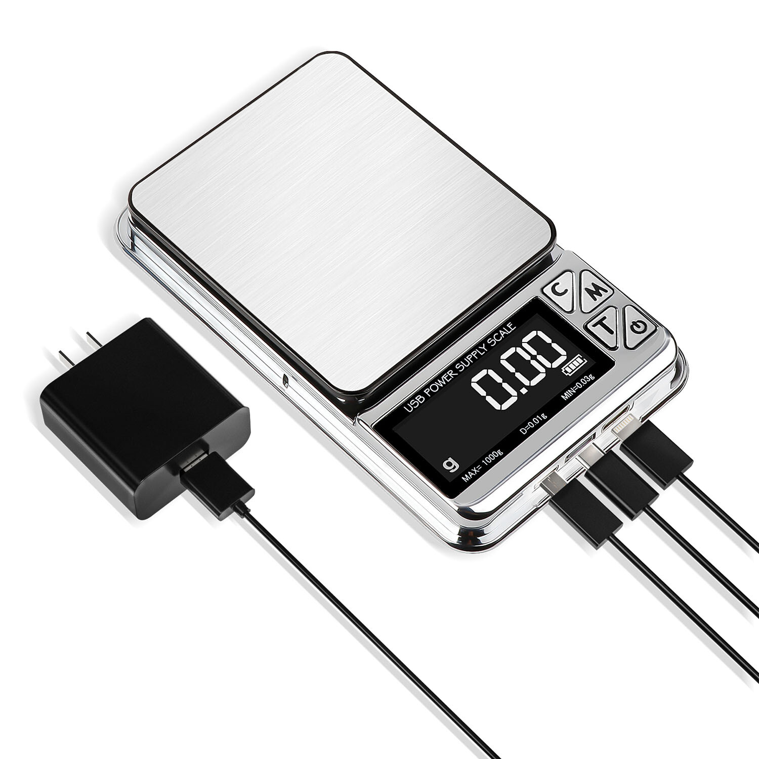 1000g x 0.01 USB Charging Small Kitchen Scale For Mini Jewelry Electronic Scale