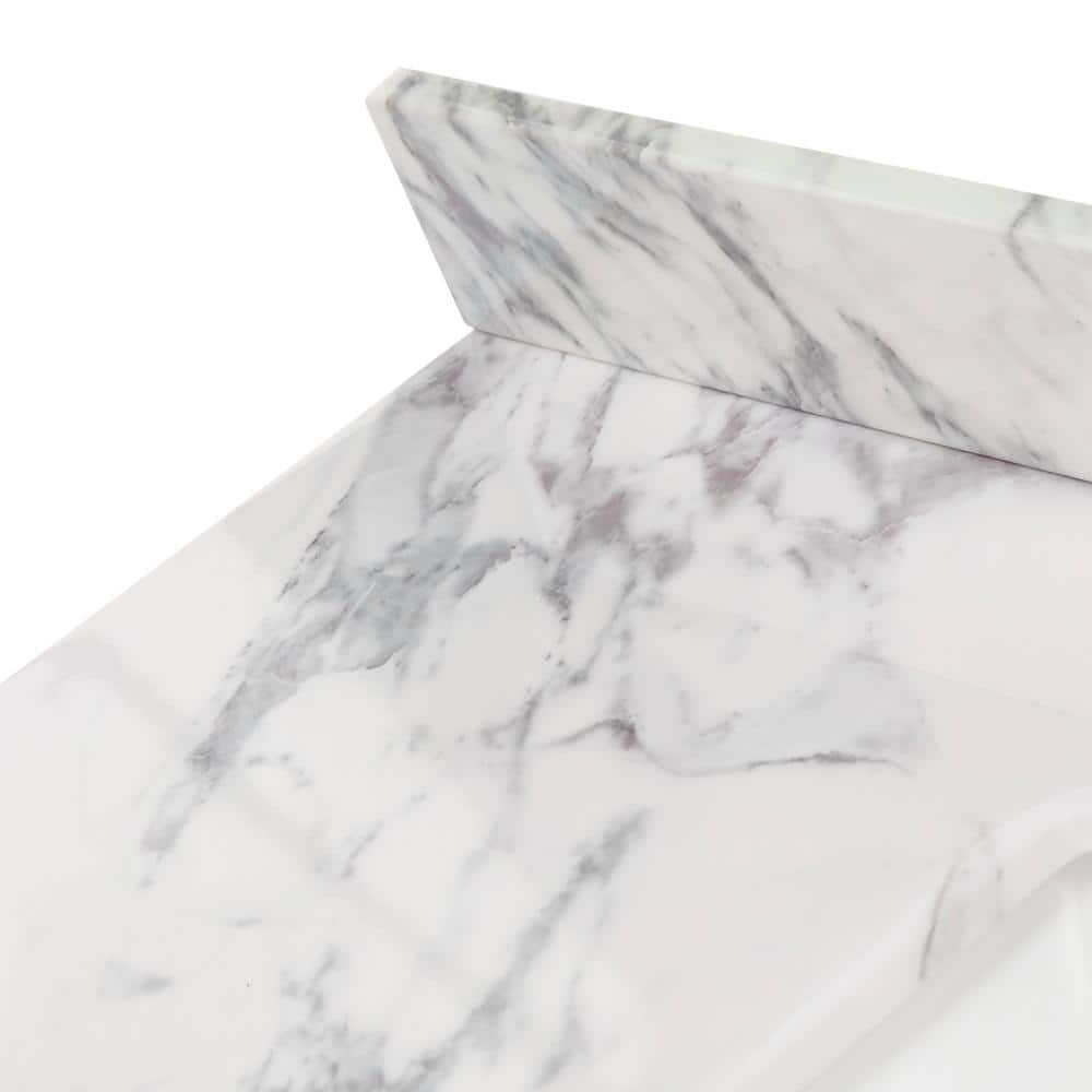 Home Decorators Collection 49 in. W x 22 in. D Engineered Stone Composite White