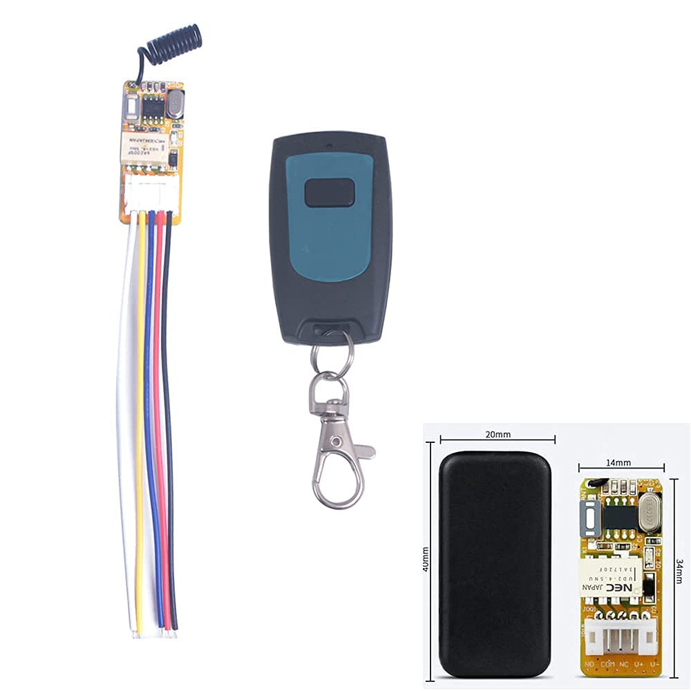 DC 3.3V 3.5V 3.7V 5V 12V 1A Micro Wireless Remote Control Relay Switch Momentary